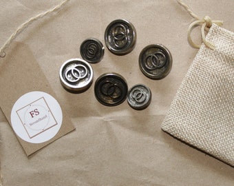 6 buttons, jacket buttons, plastic buttons, sewing material