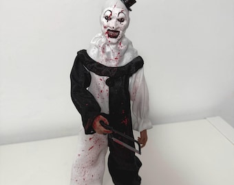 Figura de terror del payaso a escala 1/6, versión sangrienta.
