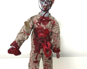 Zombie-soldaat walking dead-figuur 1/6 schaal wordt geleverd met standaard
