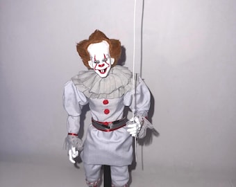 Pennywise IT horrorfiguur op schaal 1/6, Bill skarsguard-versie met ballon