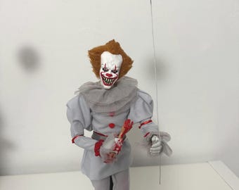 Pennywise IT horrorfiguur op schaal 1/6, Bill skarsguard-versie met geories-arm en ballon