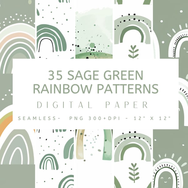 Sage Green Scrapbooking Paper Etsy