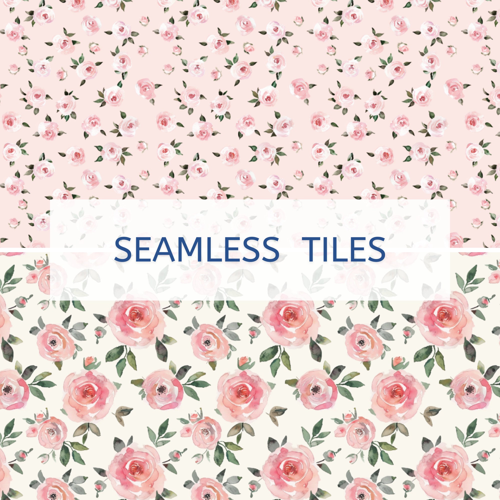 100 Watercolor Pink Roses Digital Paper - Seamless Printable, Digital ...