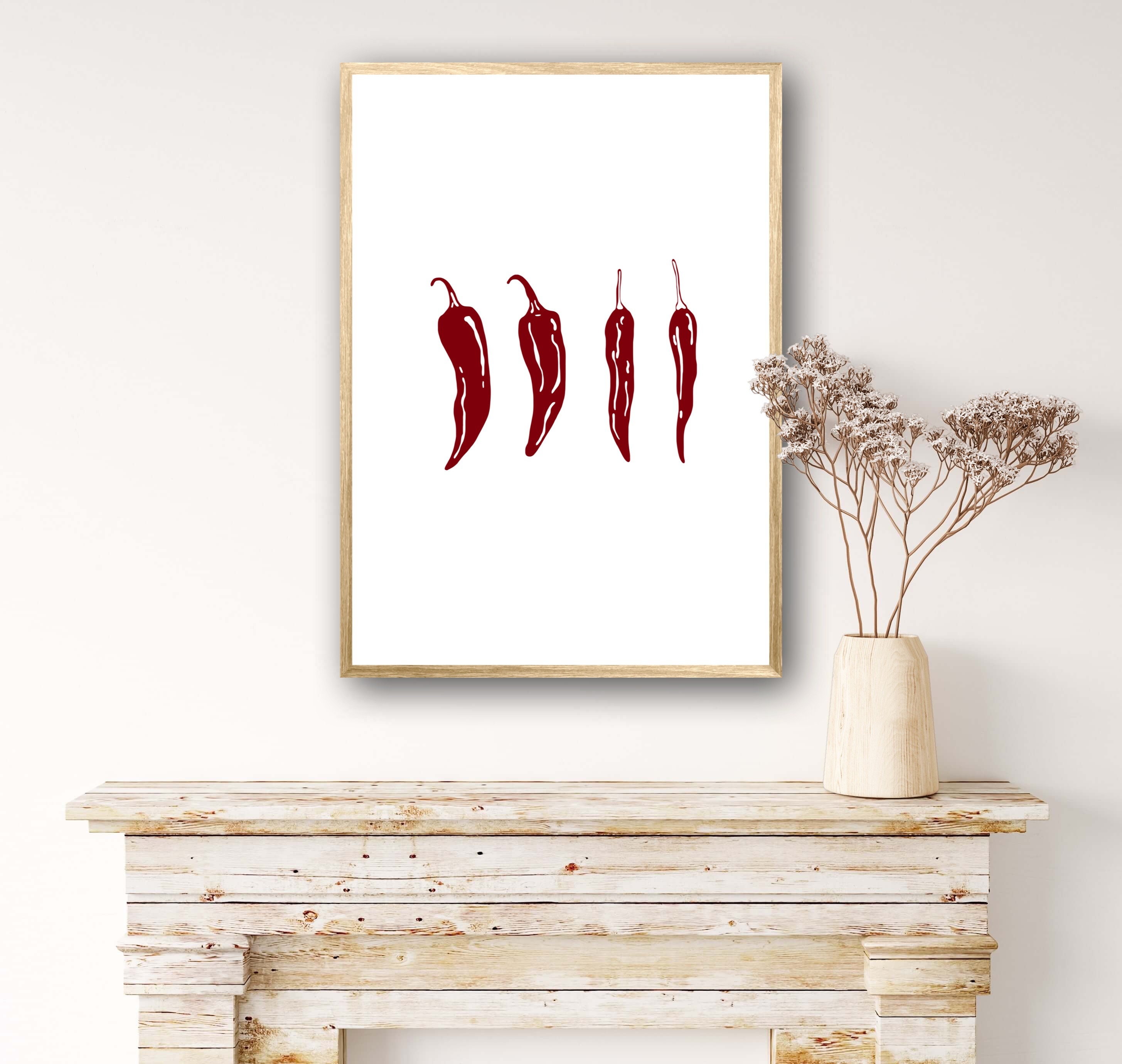 Chili kunst aan de muur