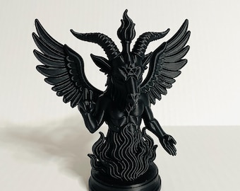 3D Printed Baphomet Sculpture: Gothic Dark Art Ornament