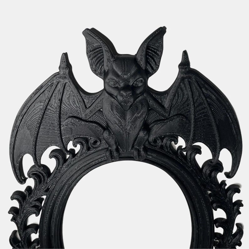 Victorian Gothic Bat Frame: Dark Academia Halloween Decor - Etsy