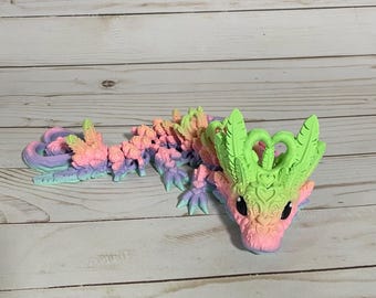 Articulated Baby Dragon: 3D Printed Kawaii Fidget Desk Decor