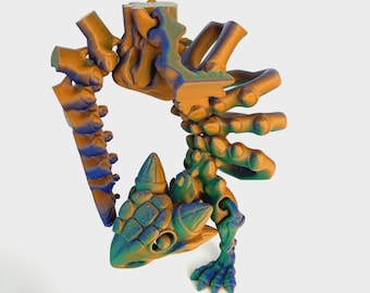 Articulated Skeleton Ankylosaurus: 3D Printed Fidget Dino Desk Toy