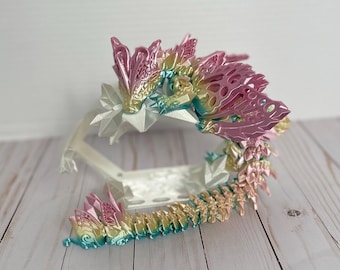 Articulated Fae Wolf Dragon: 3D Printed Flexi Fidget Figurine
