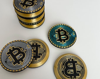 Bitcoin Magnetic Slider Fidget, 3D Printed  Slider Fidget