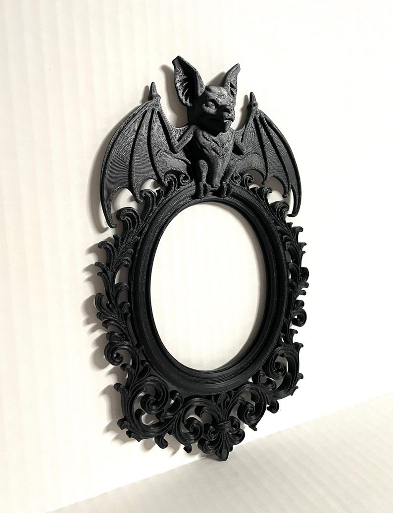 Victorian Gothic Bat Frame: Dark Academia Halloween Decor - Etsy