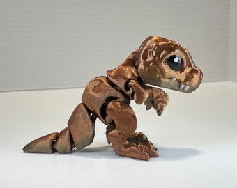 Flexi T-Rex Fidget: 3D Printed Dinosaur Desk Pet
