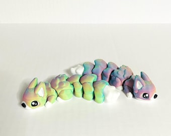 3D Articulated Squirrel, Kawaii flexi Squirrel, Pocket Pet