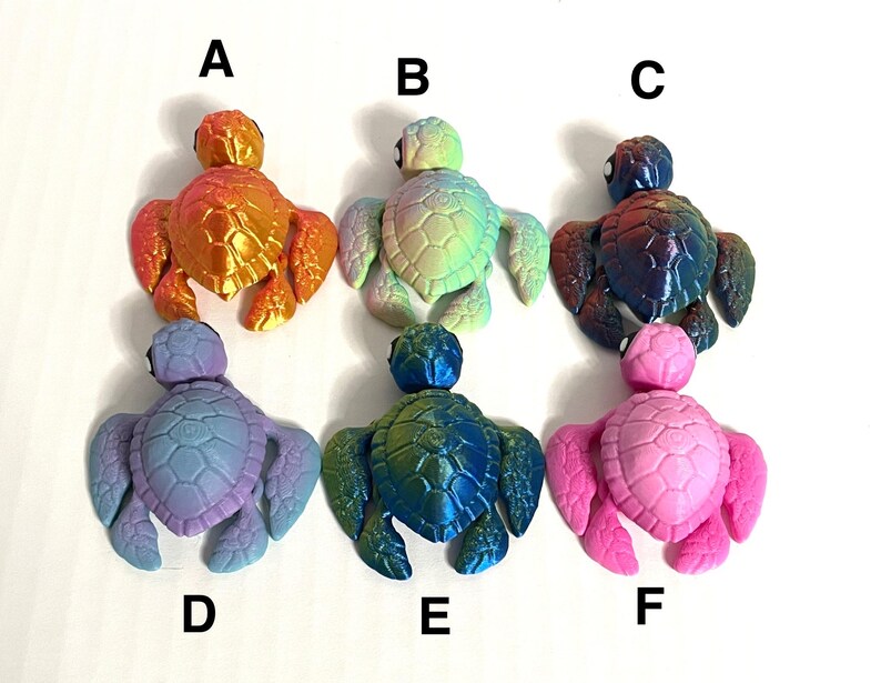 3D Printed Flexi Sea Turtles: Articulated Fidgets for ADHD Stress ...