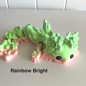 3D Articulated Flower Dragon: Kawaii Flexi Fidget Desk Decor