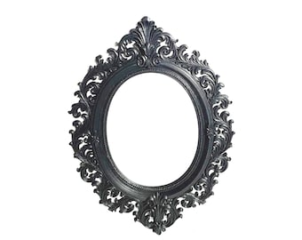 Gothic Ornate Large 12x9 Oval 3D Printed Frame: Dark Academia Wall Art