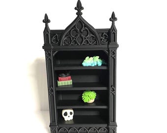 Mini Gothic Shelf, Dark Academia Decor, Witchy Altar, Mini Bookshelf