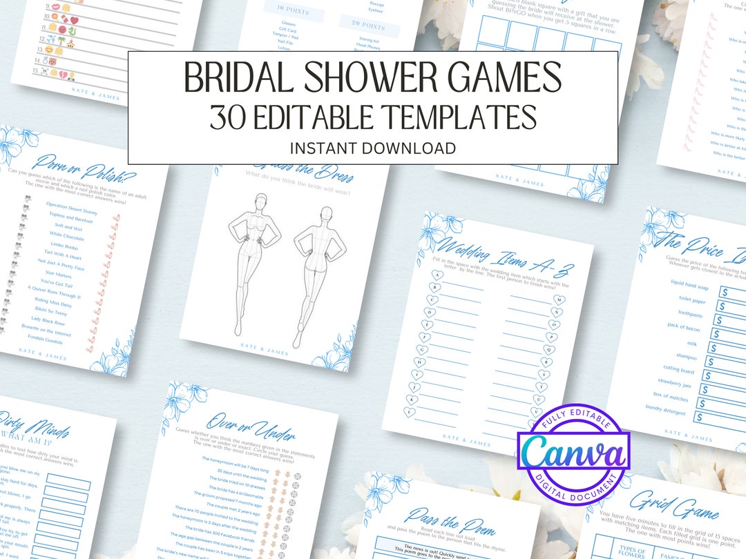 Most Popular Bridal Shower Games Bachelorette Games Bridal Shower Ideas ...