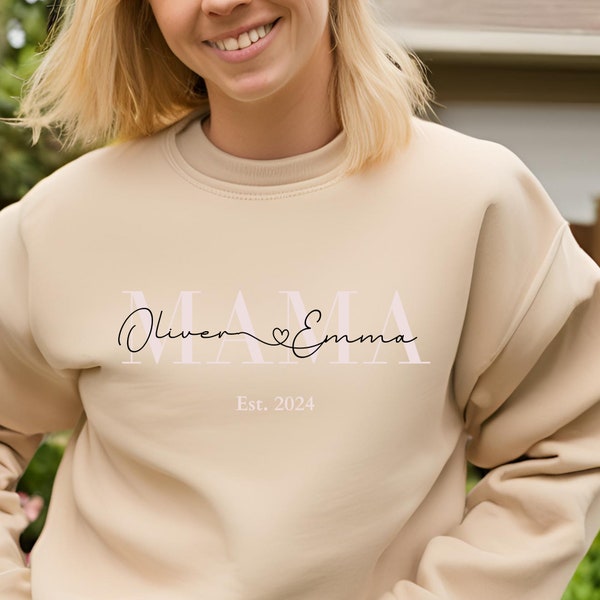 Personalized MAMA Hoodie with child's name, year of birth sweatshirt sweater Mother's Day, mom gift , expectant mothers, pregnancy