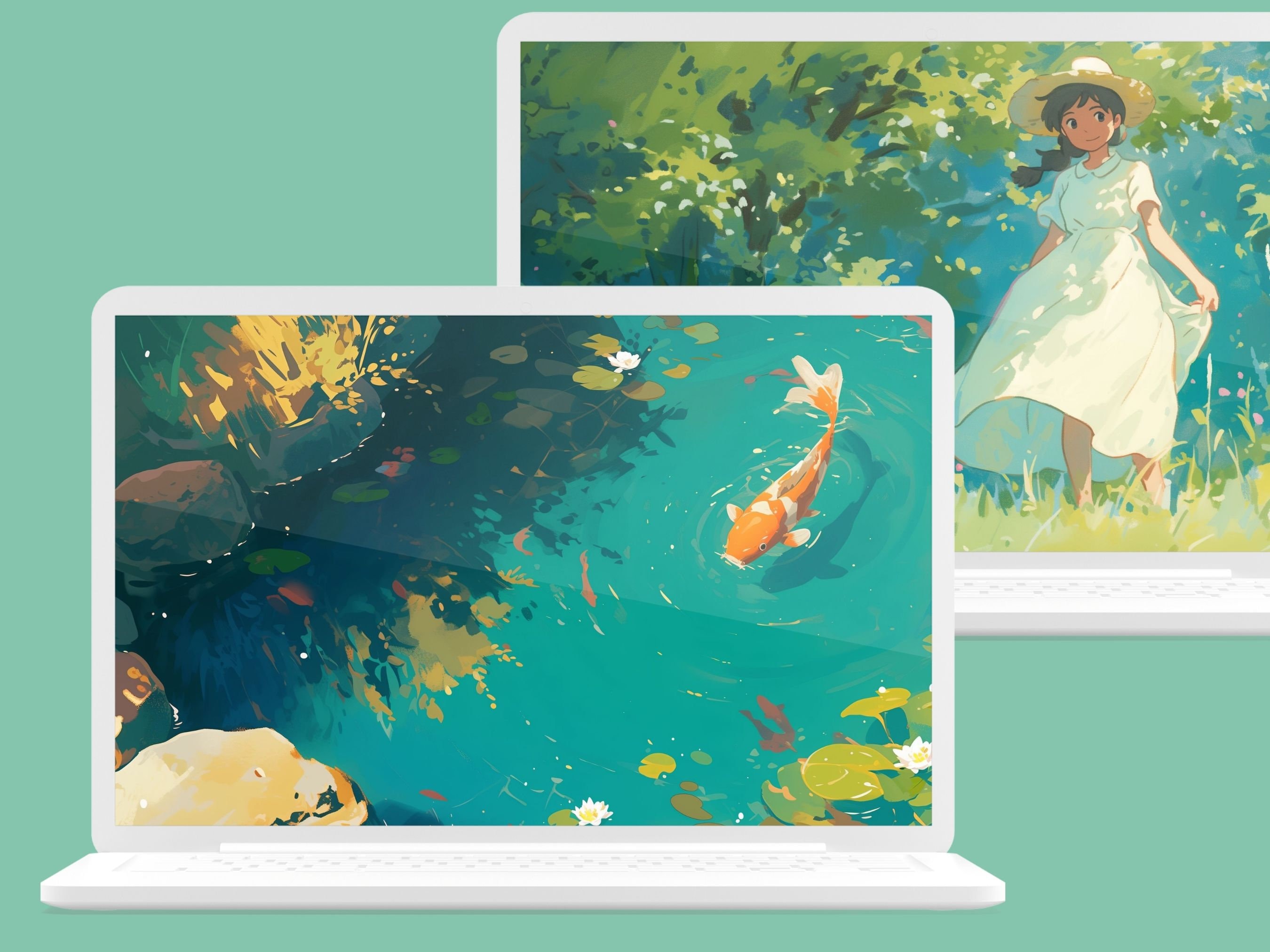 Studio Ghibli Inspired Wallpaper Cat Wallpaper Nature Wallpaper Anime ...