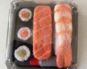 Needle felt sushi