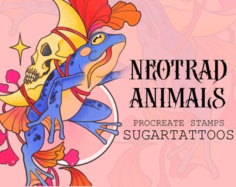 Neotraditional animal Stamp Set