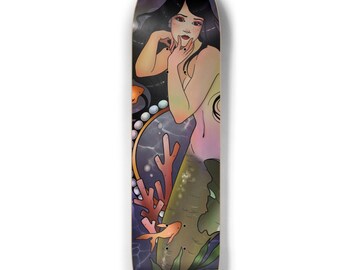 Delphine Mermaid Siren Skateboard Art Deck