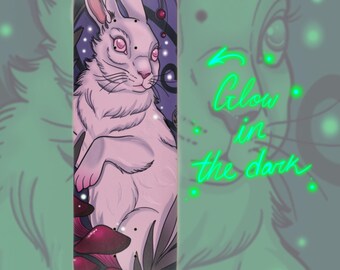 Witching Hour Glow in the dark Bunny Forrest skateboard art deck