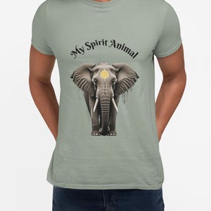 My Spirit Animal Elephant  - Sacred Wisdom Totem T-Shirt - Mystical Elephant Graphic Tee - Unisex  Gift
