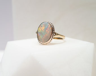 9ct Yellow & Rose Gold Vintage Opal Ring