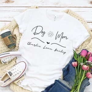 Custom Dog Mom tshirt, Personalized Dog Mom tshirt, Pet Lover, Dog Mom Gift, Gift for Dog Mom, Gift for Mom, Custom Dog Mom Shirt, Dog Lover