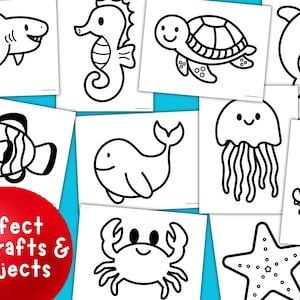 Ocean Animal Craft Templates: Printable Sea Creature Cutouts (PDF Download)