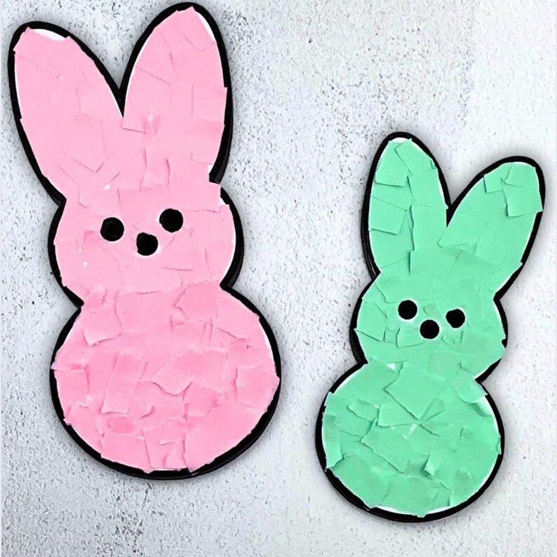 Printable Peeps Bunny Templates: Easter Craft Activity (digital ...