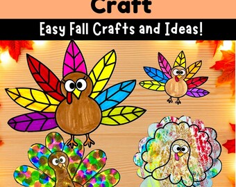 Thanksgiving Turkey Craft Kit – Kids Fall Classroom Activity (Digital Download)