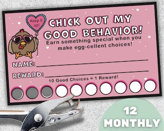 Schede stampabili sul comportamento / Tema mensile del pollo (download PDF)