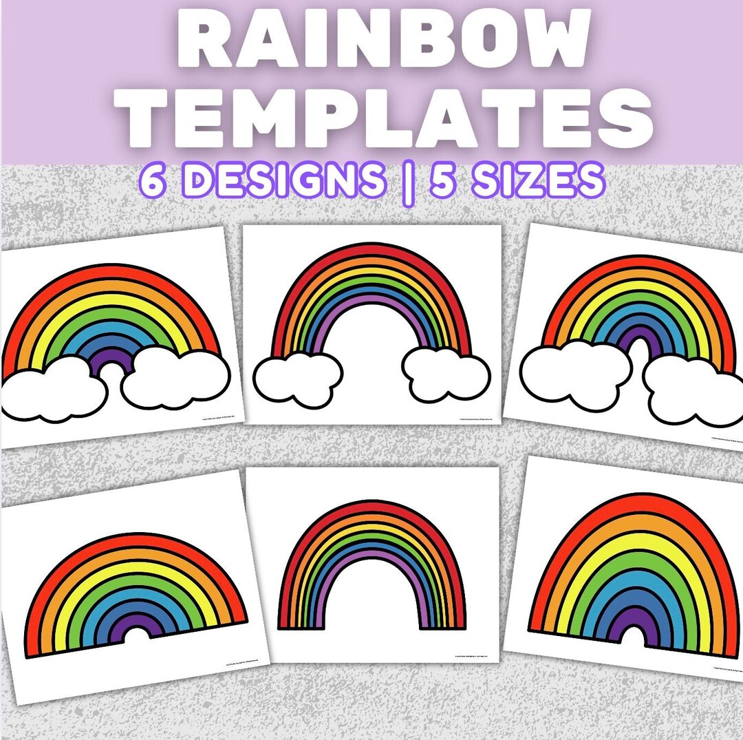 Rainbow Templates Printable | 6 Designs, 5 Sizes | DIY Crafts & Kids ...