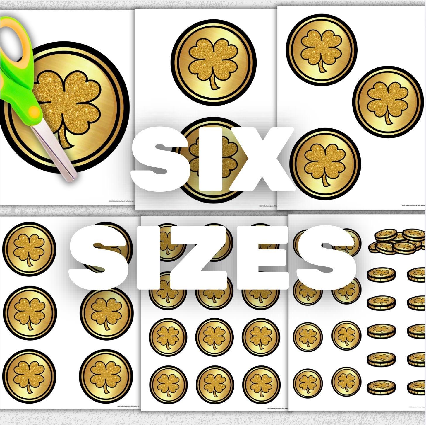 Gold Lucky Coin Templates Printable – St. Patrick’s Day Gold Coins ...