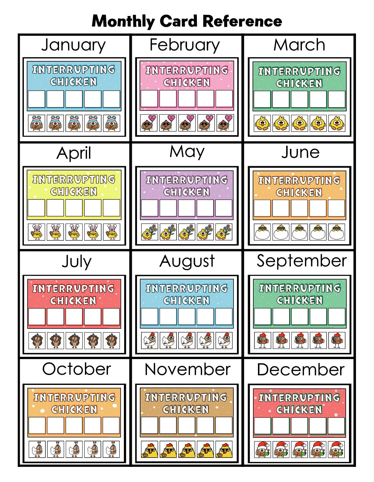 Interrupting Chicken Behavior Charts: Positive Behavior Management Tool ...