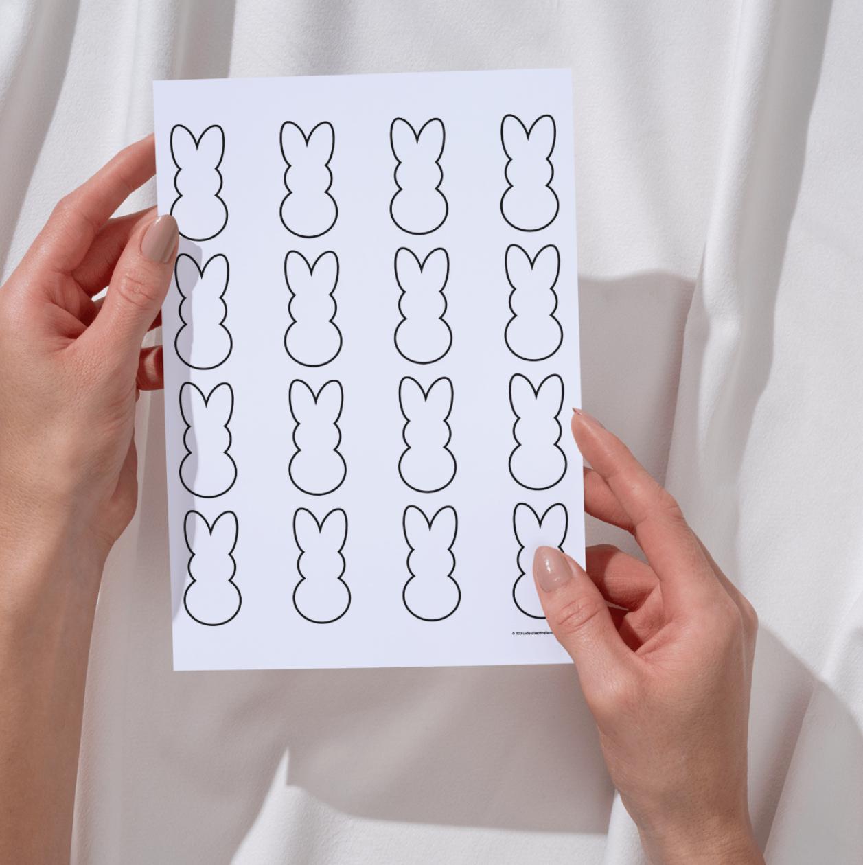 Printable Peeps Bunny Templates: Easter Craft Activity (digital ...