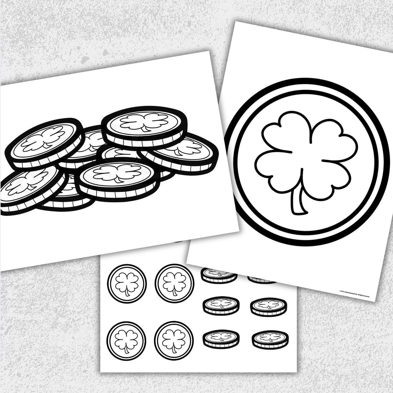 Gold Lucky Coin Templates Printable – St. Patrick’s Day Gold Coins ...