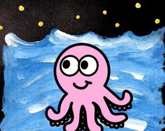 Octopus Craft for Kids | Ocean Animal Craft Printable Template | Under the Sea Art Activity | Summer Bulletin Board Craft | Ocean Unit