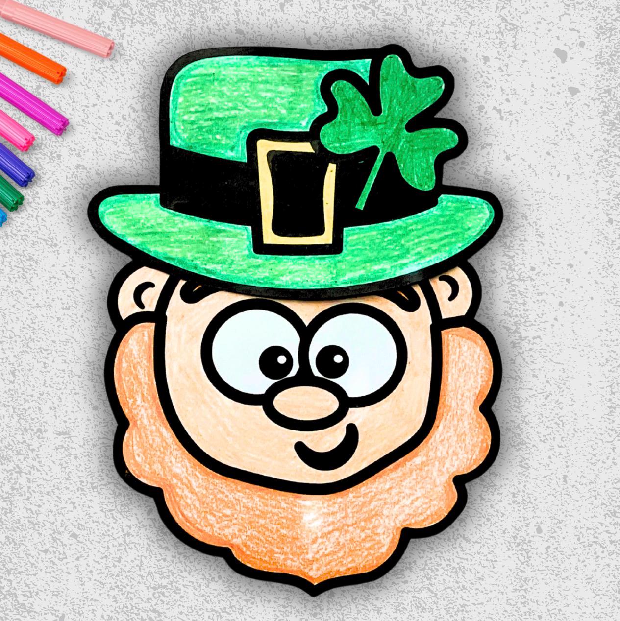 St. Patrick's Day Leprechaun Craft Printable March Kids Activity…