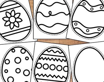 Easter Egg Cut-Outs for Crafts | Printable Easter Egg Templates for Spring Decorations & DIY Projects