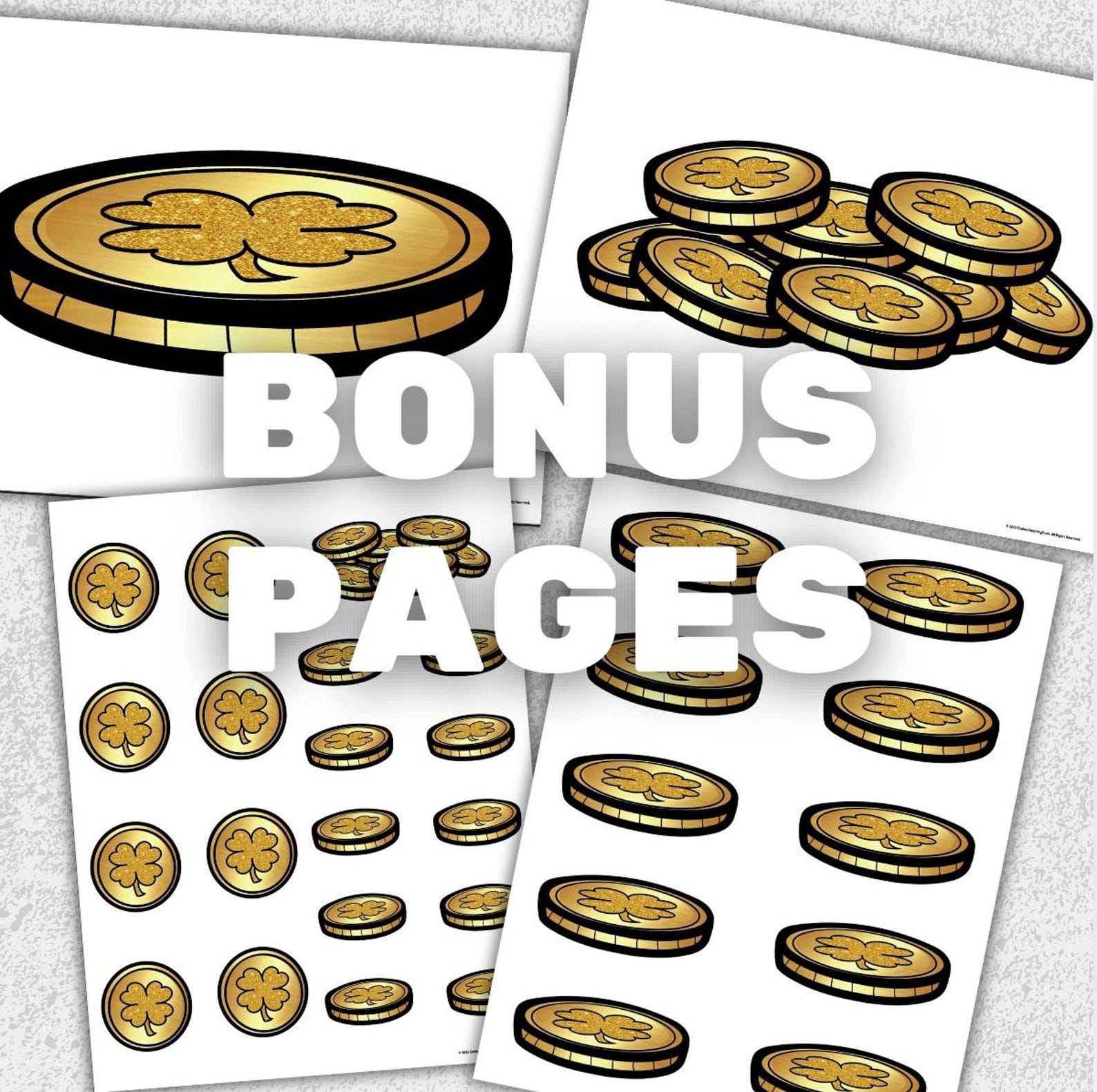 Gold Lucky Coin Templates Printable – St. Patrick’s Day Gold Coins ...