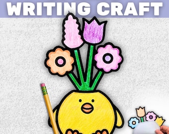 Spring Writing Craft | Duck Flower Pot Activity | Printable Bulletin Board Craft for Kids