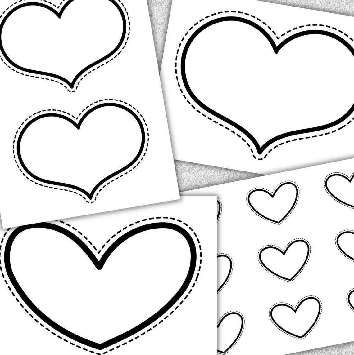 Printable Heart Cut Out Templates DIY Crafts, Valentine's Decor