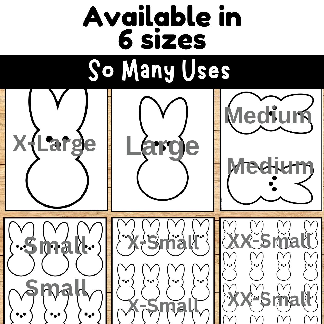 Printable Peeps Bunny Templates: Easter Craft Activity (digital ...