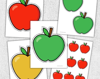 Apple Cutouts Printable: Fall Classroom Decor & Craft Templates (Digital Download)