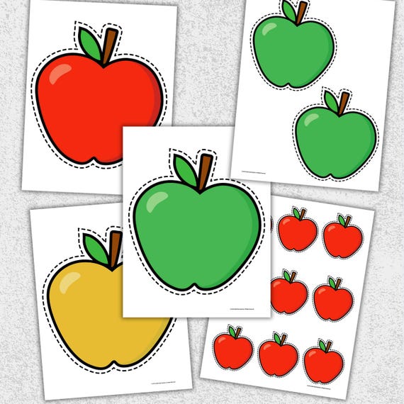 Apple Cutouts Printable: Fall Classroom Decor & Craft Templates (Digital Download)