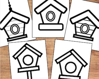 Printable Birdhouse Templates: Spring Craft Activity (Digital Download)